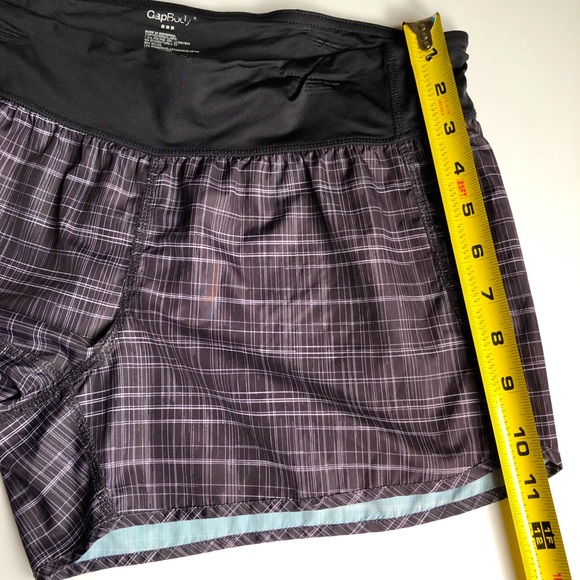 GAP BODY Active Shorts Gold Plaid Running Small Women’s - Picture 7 of 16